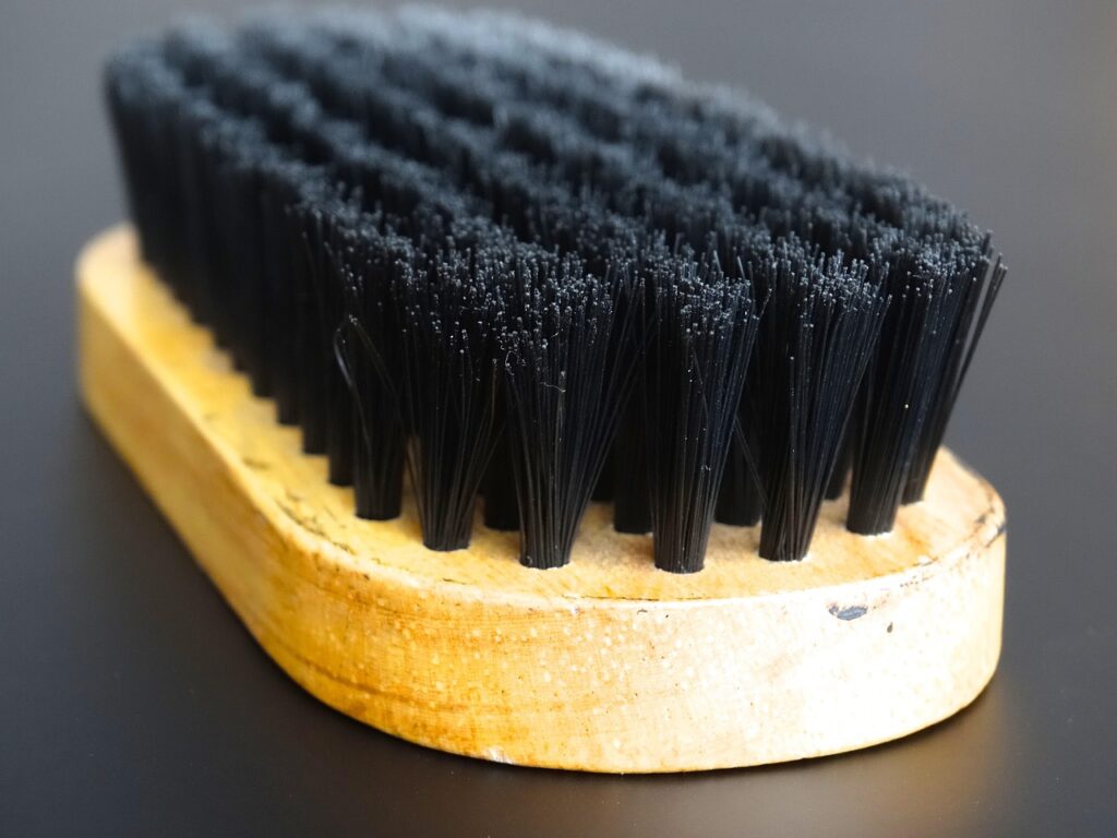 brush, bristles, hand brush, to clean, wipe off, scrub, black
